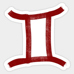 Red Gemini Sticker